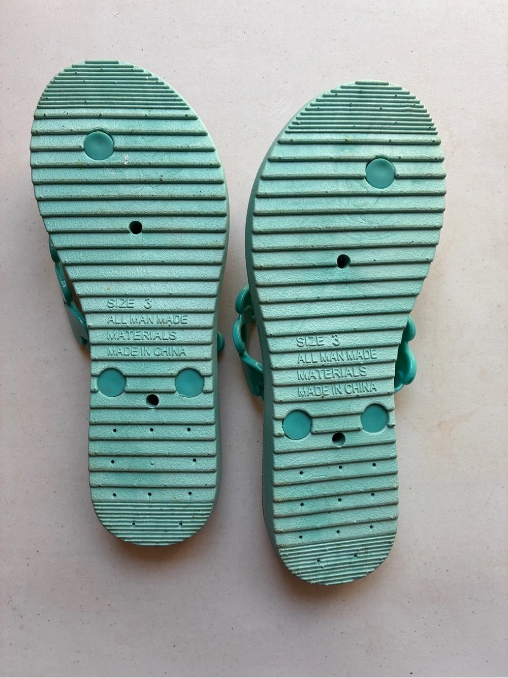 Rocawear Teal Heart-Accent Flip Flops